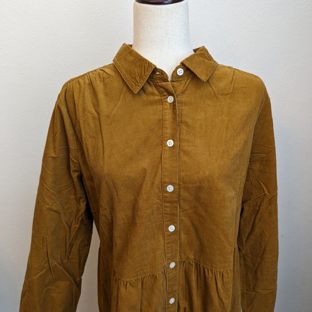 J.Crew Factory Corduroy Collared Mini Shirtdress - Picture 5 of 9